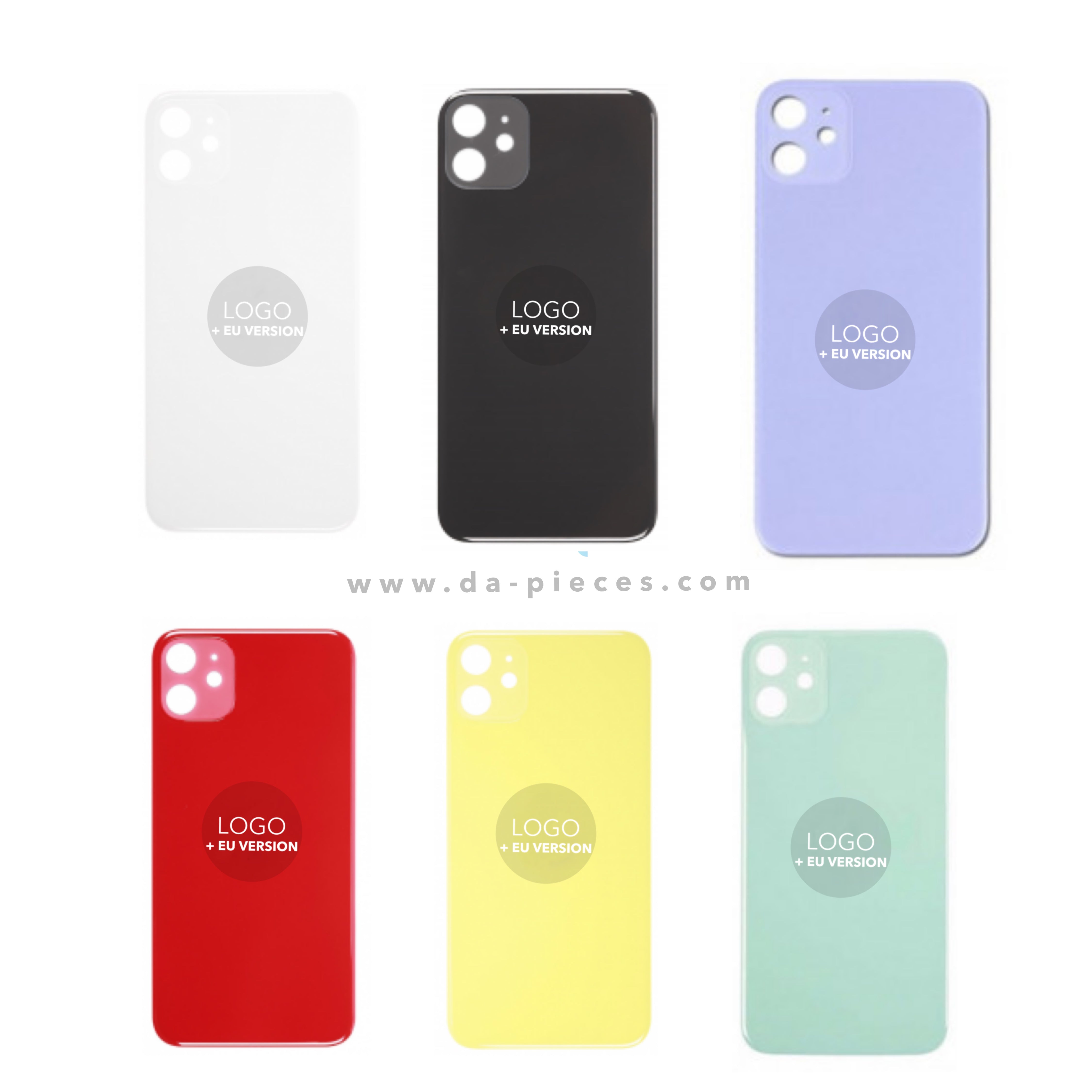 Vitre Arrière De Rechange Pour IPhone 11 (6,1") - Verre Trempé 9H, Couleur Rouge, Compatible Tous Opérateurs - Kit D'outils De Réparation Inclus